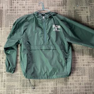 XL Green Michigan State rain jacket.